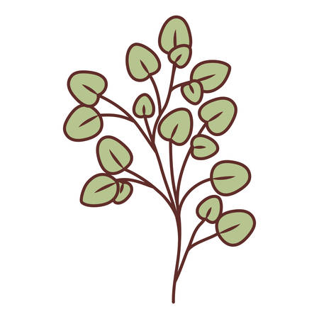 branch with leafs isolated icon vector illustration desingのイラスト素材