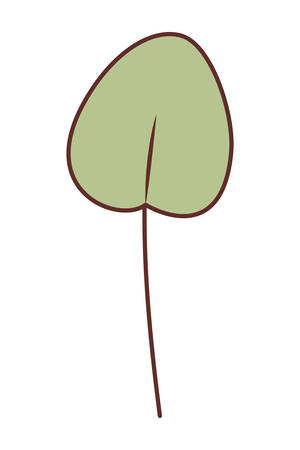 branch with leafs isolated icon vector illustration desingのイラスト素材