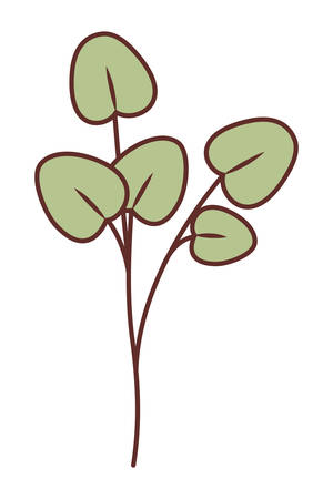branch with leafs isolated icon vector illustration desingのイラスト素材