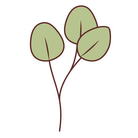 branch with leafs isolated icon vector illustration desingのイラスト素材