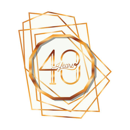 number 40 for anniversary celebration card icon vector illustration desingのイラスト素材