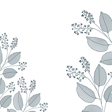 flowers and leaves isolated icon vector illustration designのイラスト素材