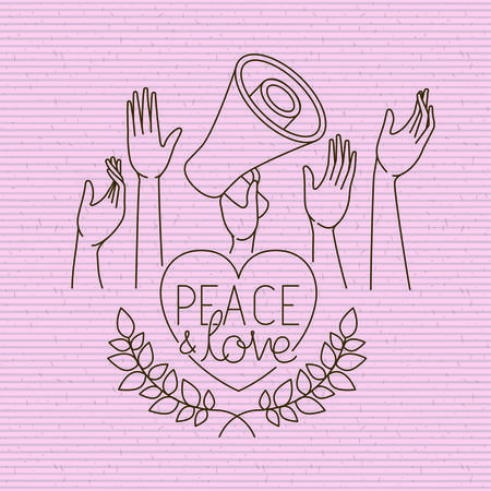 hands with heart world peace vector illustration designのイラスト素材