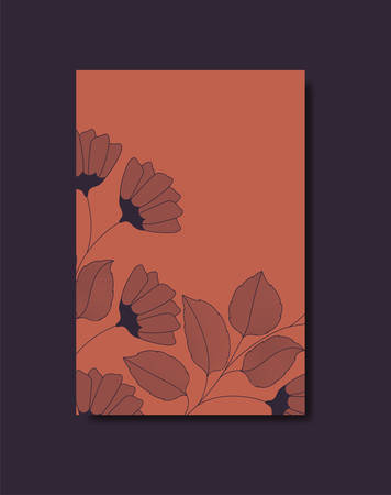 card with elegant floral decoration vector illustration designのイラスト素材