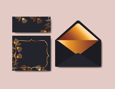 envelope with invitation card vector illustration designのイラスト素材