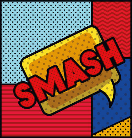 expression bubble with smash pop art style vector illustration designのイラスト素材