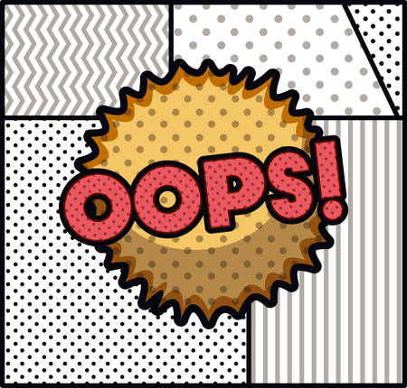 expression bubble with oops pop art style vector illustration designのイラスト素材