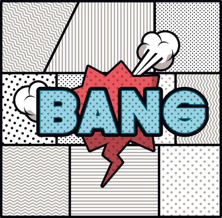 expression bubble with bang pop art style vector illustration designのイラスト素材
