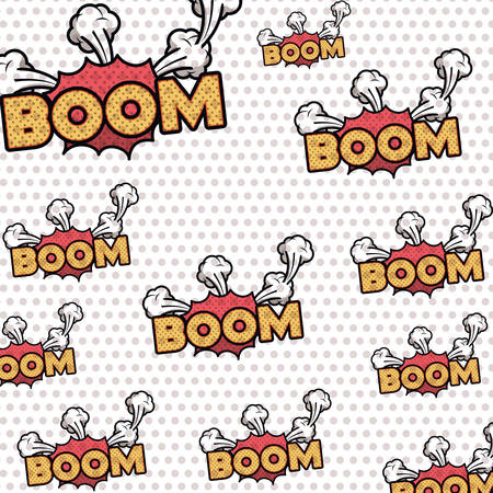 speech bubble with words comic pattern vector illustration designのイラスト素材