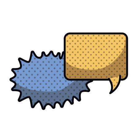speech bubble in comic isolated icon vector illustration designのイラスト素材