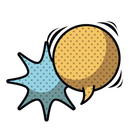 speech bubble in comic isolated icon vector illustration designのイラスト素材