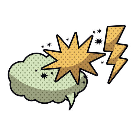 speech bubble in comic isolated icon vector illustration designのイラスト素材