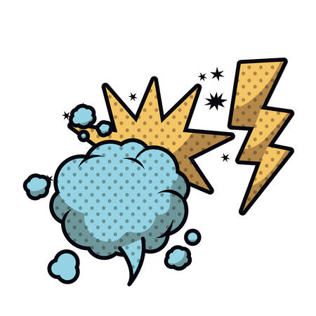 speech bubble in comic isolated icon vector illustration designのイラスト素材