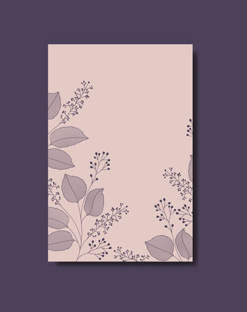 card with monochrome floral decoration vector illustration designのイラスト素材