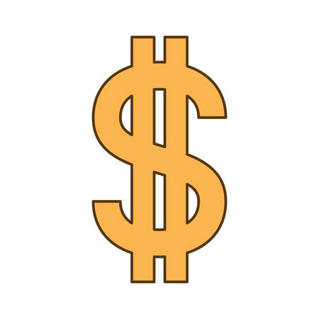 dollar symbol isolated icon vector illustration designのイラスト素材