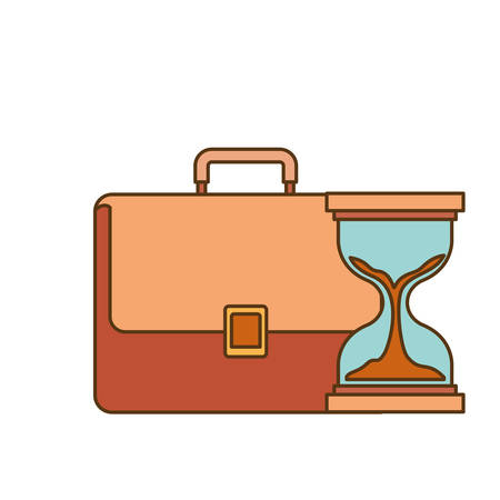 businessman suitcase with hourglass isolated icon vector illustration designのイラスト素材