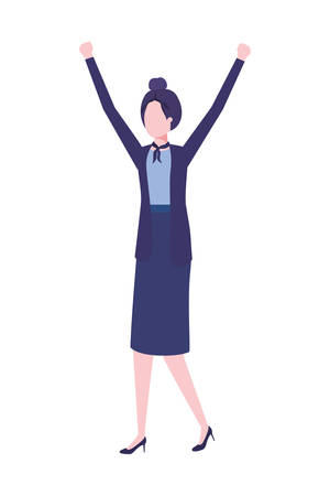 business woman avatar character vector illustration desingのイラスト素材