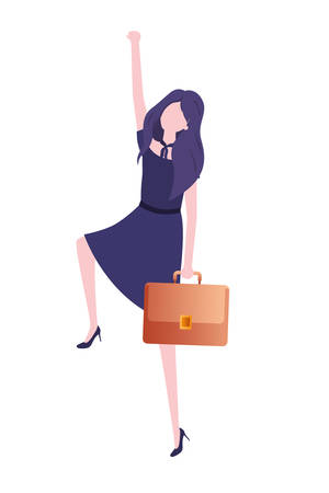 business woman avatar character vector illustration desingのイラスト素材