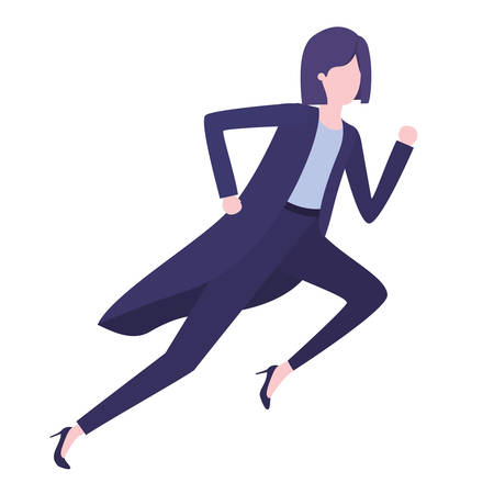business woman avatar character vector illustration desingのイラスト素材