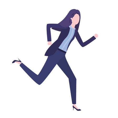 business woman avatar character vector illustration desingのイラスト素材