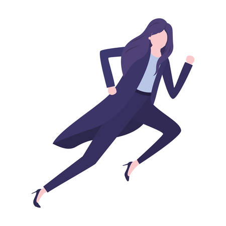 business woman avatar character vector illustration desingのイラスト素材