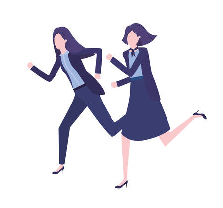 business women avatar character vector illustration desingのイラスト素材