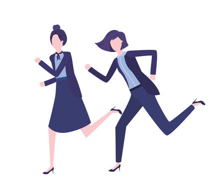 business women avatar character vector illustration desingのイラスト素材