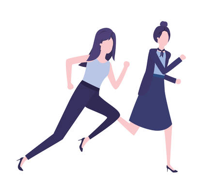 business women avatar character vector illustration desingのイラスト素材