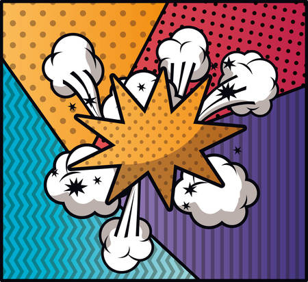 expression cloud with set patterns pop art style vector illustration designのイラスト素材