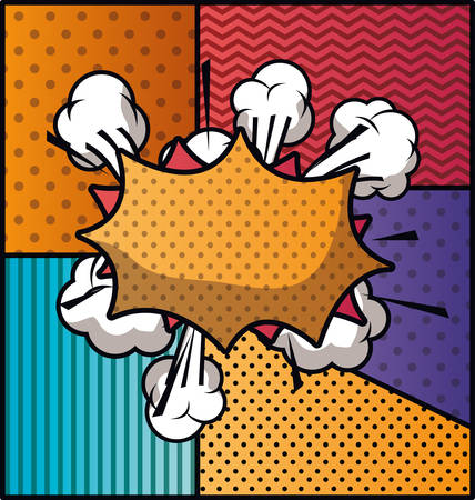 expression cloud with set patterns pop art style vector illustration designのイラスト素材