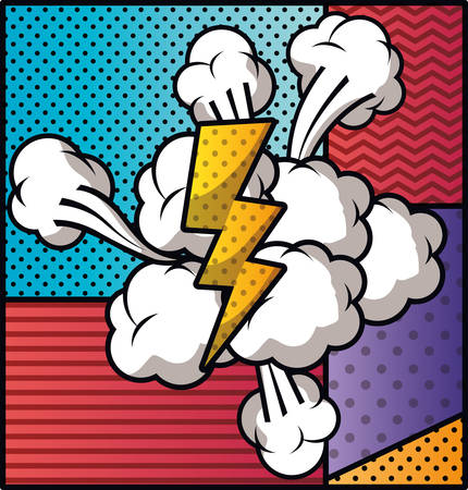 ray power pop art style vector illustration designのイラスト素材