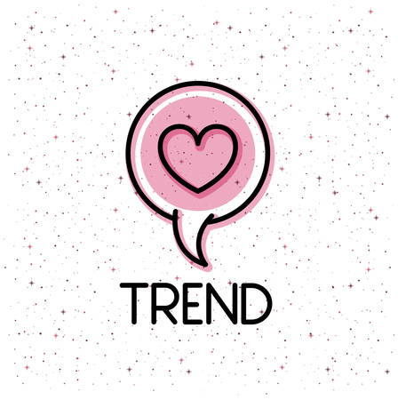 speech bubble with heart trend icon vector illustration designのイラスト素材
