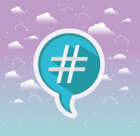 speech bubble with trend symbol vector illustration designのイラスト素材