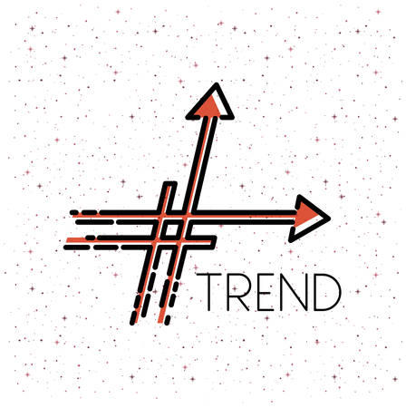 trend symbol with arrow vector illustration designのイラスト素材