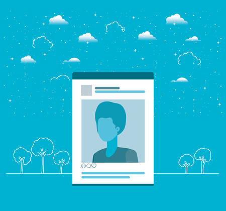 picture of man in acount template vector illustration designのイラスト素材