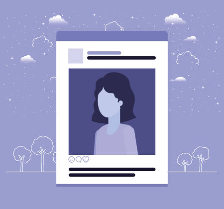 picture of woman in acount template vector illustration designのイラスト素材