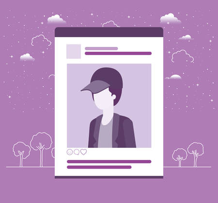 picture of man in acount template vector illustration designのイラスト素材