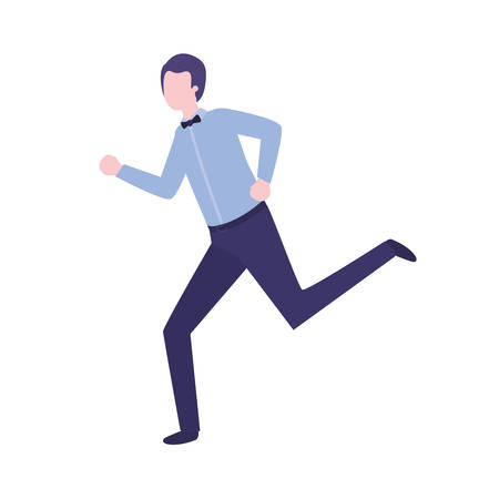 business man avatar character vector illustration desingのイラスト素材