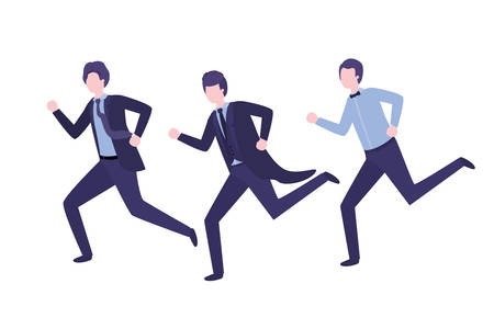 business men avatar character vector illustration desingのイラスト素材