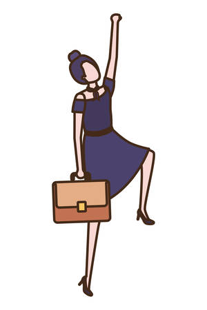 business woman avatar character vector illustration desingのイラスト素材