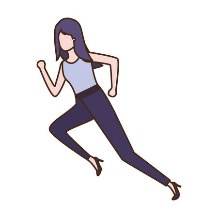 business woman avatar character vector illustration desingのイラスト素材