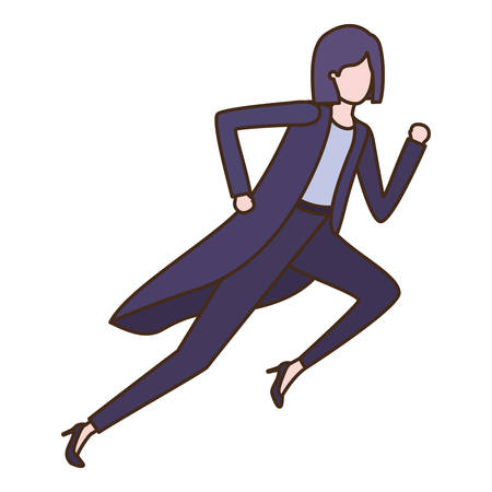 business woman avatar character vector illustration desingのイラスト素材