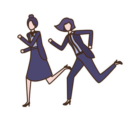 business women avatar character vector illustration desingのイラスト素材