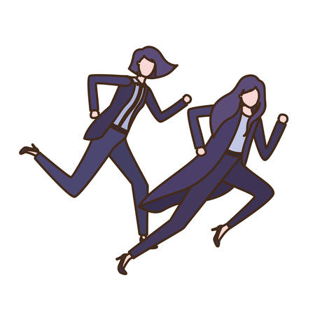 business women avatar character vector illustration desingのイラスト素材