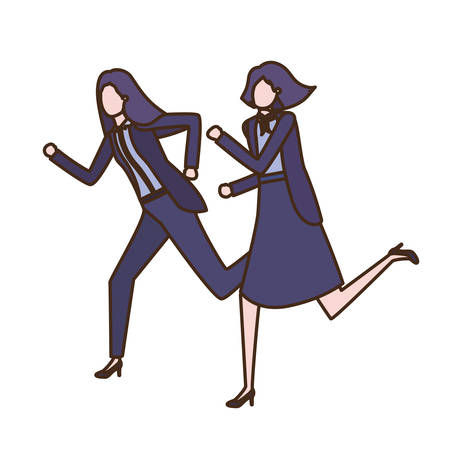 business women avatar character vector illustration desingのイラスト素材