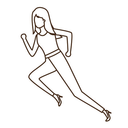 business woman avatar character vector illustration desingのイラスト素材