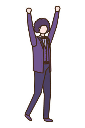 business man avatar character vector illustration desingのイラスト素材