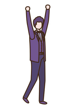 business man avatar character vector illustration desingのイラスト素材