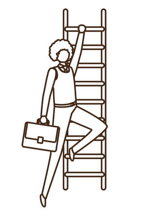 businessman with stair avatar character vector illustration desingのイラスト素材