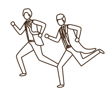 business men avatar character vector illustration desingのイラスト素材